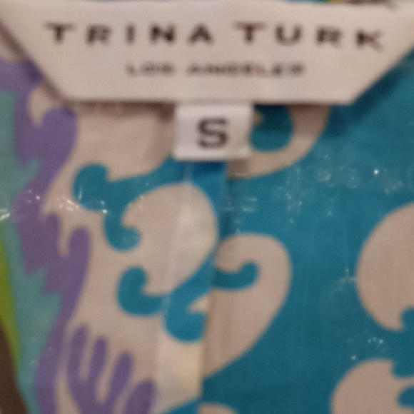 Trina Turk Printed Ruffled Silk Top - Picture 13 of 15